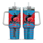 customized miami marlins chevron layers blue curved tumbler best selling 1.webp