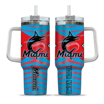 customized miami marlins chevron layers blue curved tumbler best selling 1.webp