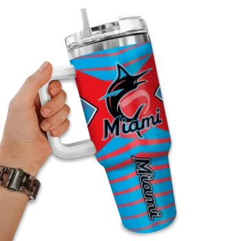 customized miami marlins chevron layers blue curved tumbler fashion forward 1.webp