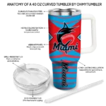 customized miami marlins chevron layers blue curved tumbler best selling 1.webp