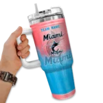 customized miami marlins gradient dots blue curved tumbler best selling 1 1.webp