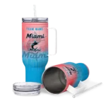 customized miami marlins gradient dots blue curved tumbler best selling 1 1.webp