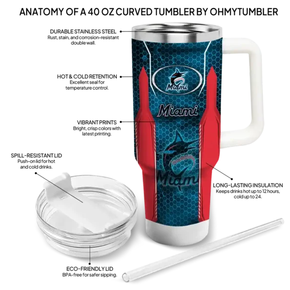 customized miami marlins hexagon armor blue curved tumbler new arrival 1 1.webp