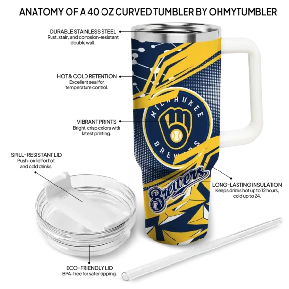 customized milwaukee brewers abstract paths navy blue curved tumbler new arrival 1.webp
