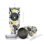 customized milwaukee brewers camo mashup navy blue white curved tumbler best selling 1.webp