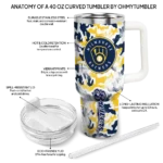 customized milwaukee brewers camo mashup navy blue white curved tumbler best selling 1.webp