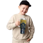 customized milwaukee brewers chevron stripe navy blue curved tumbler best selling 1.webp