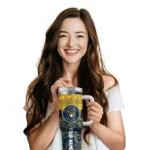 customized milwaukee brewers chevron stripe navy blue curved tumbler best selling 1.webp