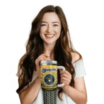 customized milwaukee brewers hex texture navy blue curved tumbler best selling 1.webp