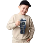 customized milwaukee brewers leopard zipper navy blue curved tumbler best selling 1.webp