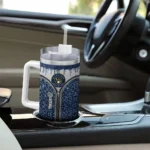 customized milwaukee brewers leopard zipper navy blue curved tumbler best selling 1.webp