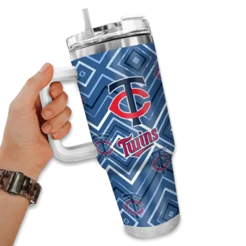 customized minnesota twins bold diamonds navy curved tumbler fashion forward 1.webp