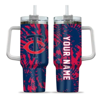 customized minnesota twins burst swirl navy curved tumbler best selling 1.webp