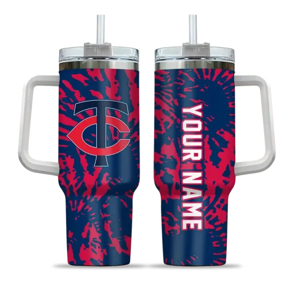 customized minnesota twins burst swirl navy curved tumbler best selling 1.webp