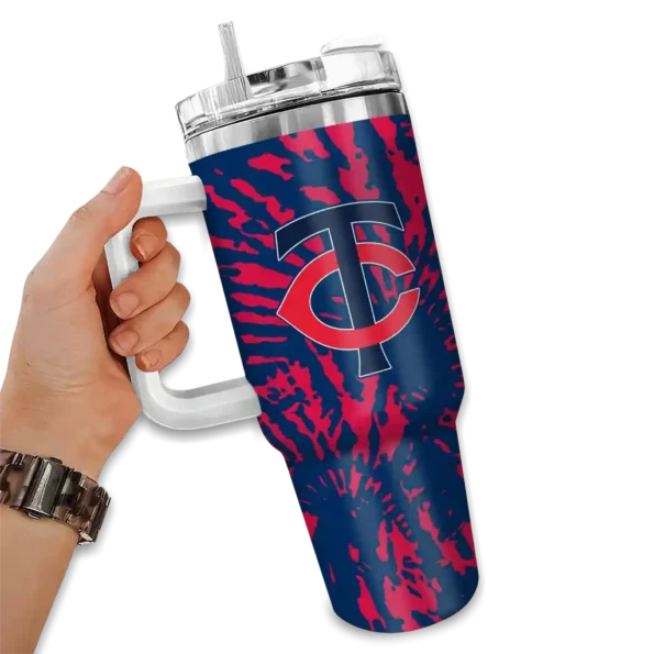 customized minnesota twins burst swirl navy curved tumbler fashion forward 1.webp