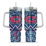 customized minnesota twins chevron angle navy curved tumbler best selling 1.webp
