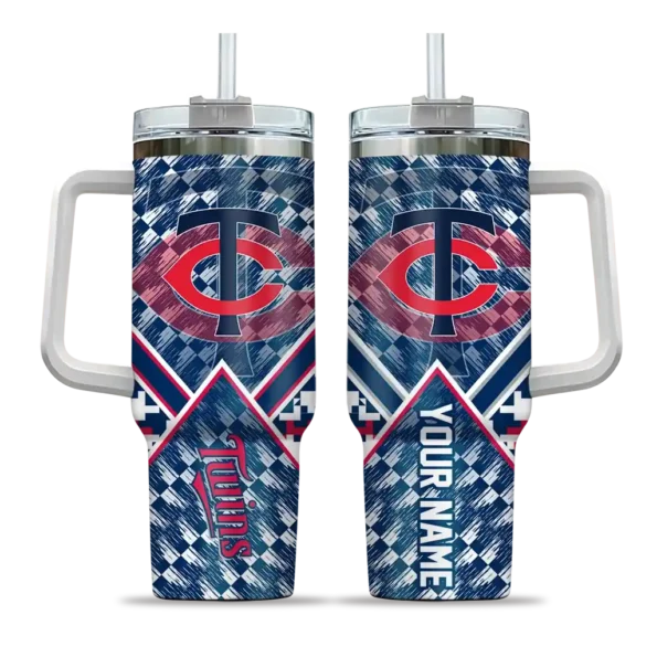 customized minnesota twins chevron angle navy curved tumbler best selling 1.webp
