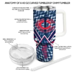 customized minnesota twins chevron angle navy curved tumbler best selling 1.webp