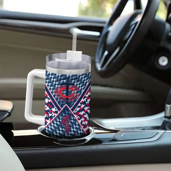 customized minnesota twins chevron angle navy curved tumbler trendy 1.webp