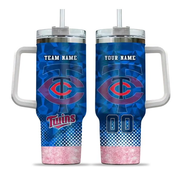 customized minnesota twins geometric prism navy curved tumbler best selling 1.webp
