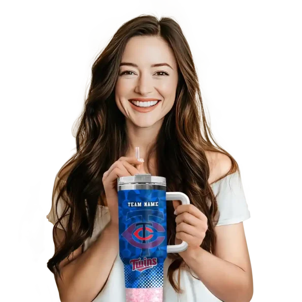customized minnesota twins geometric prism navy curved tumbler premium grade 1.webp