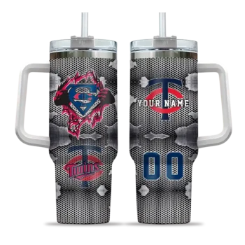 customized minnesota twins superman shield navy gray curved tumbler best selling 1.webp