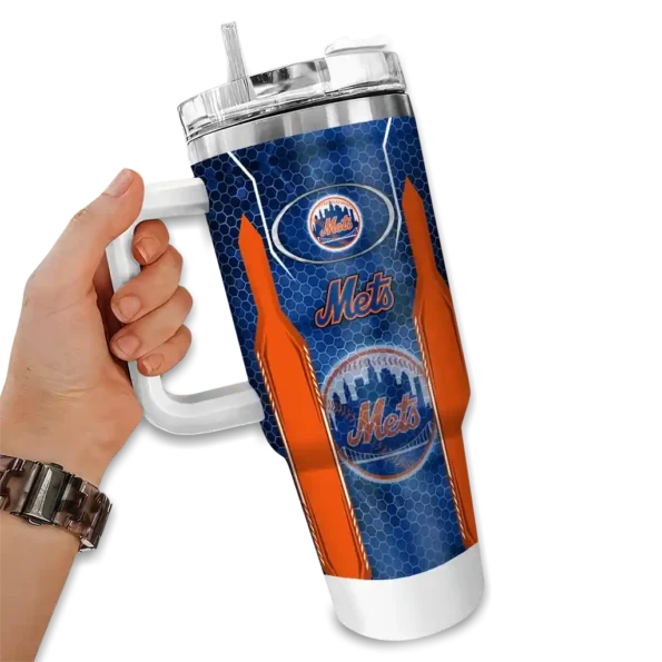 customized new york mets hexagon armor blue curved tumbler fashion forward 1.webp