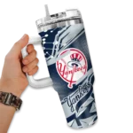 customized new york yankees abstract paths navy curved tumbler best selling 1.webp