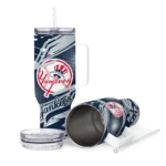 customized new york yankees abstract paths navy curved tumbler best selling 1.webp