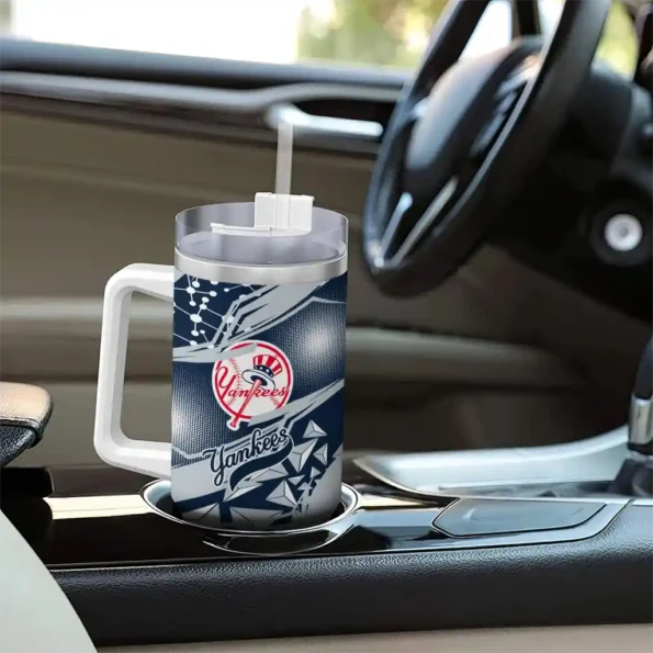 customized new york yankees abstract paths navy curved tumbler trendy 1.webp