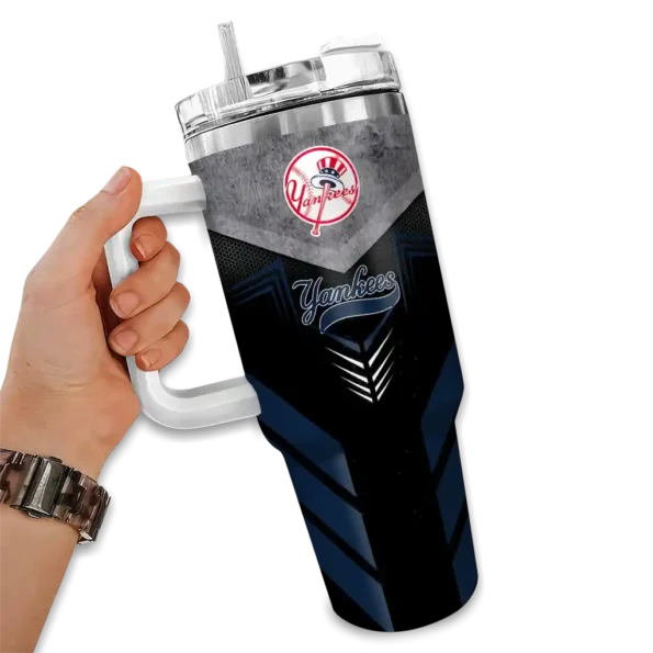 customized new york yankees arrow armor navy black curved tumbler fashion forward 1.webp