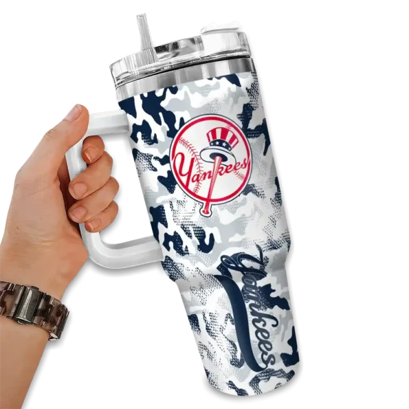 customized new york yankees camo mashup navy white curved tumbler fashion forward 1.webp