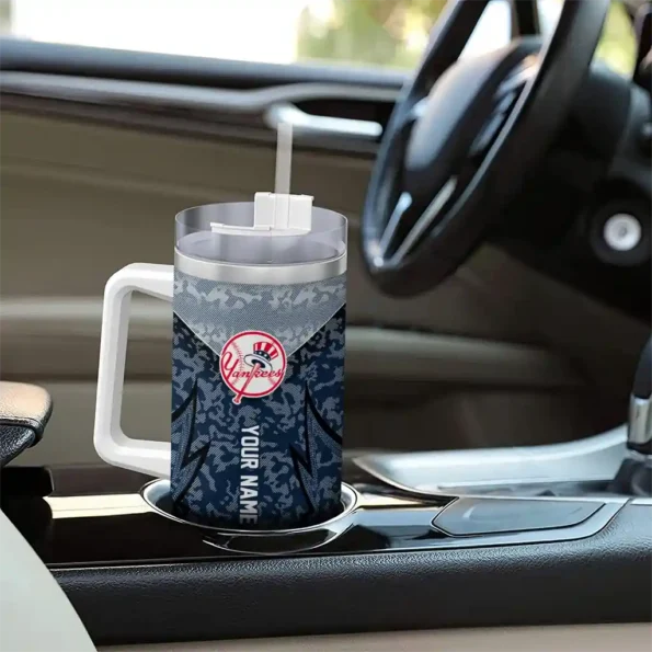 customized new york yankees chevron stripe navy curved tumbler trendy 1.webp