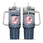 customized new york yankees hex texture navy curved tumbler best selling 1.webp
