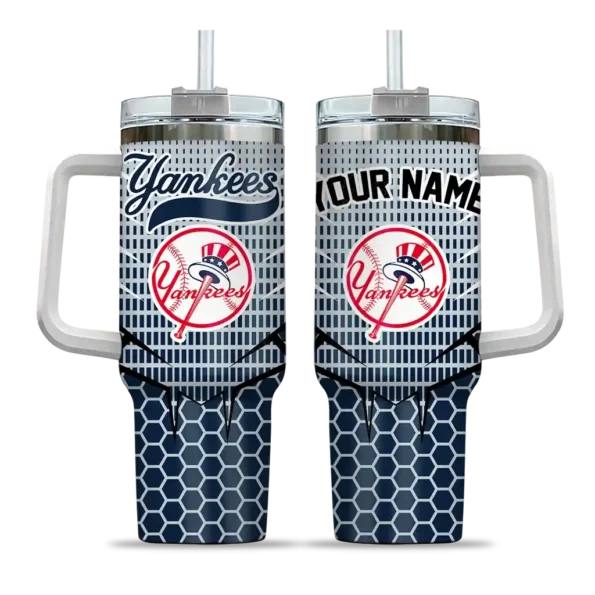 customized new york yankees hex texture navy curved tumbler best selling 1.webp