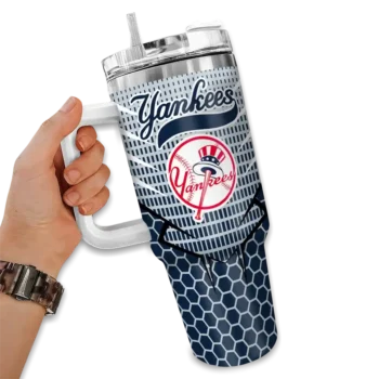 customized new york yankees hex texture navy curved tumbler fashion forward 1.webp