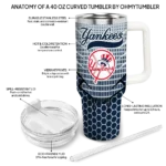 customized new york yankees hex texture navy curved tumbler best selling 1.webp