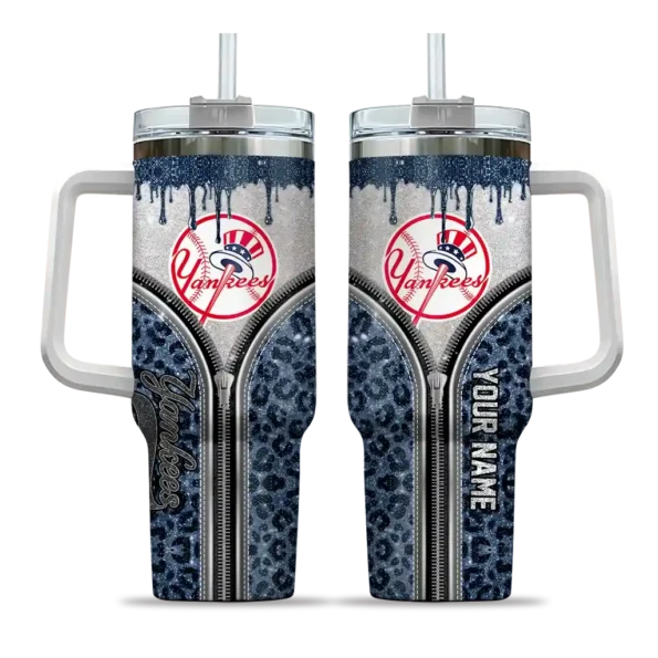 customized new york yankees leopard zipper navy curved tumbler best selling 1.webp