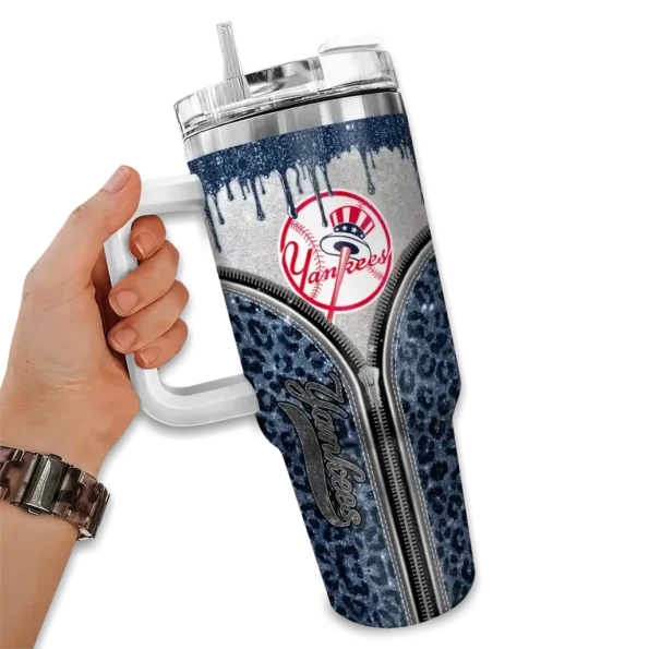 customized new york yankees leopard zipper navy curved tumbler fashion forward 1.webp