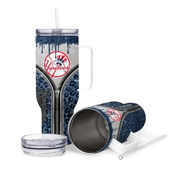 customized new york yankees leopard zipper navy curved tumbler high quality 1.webp