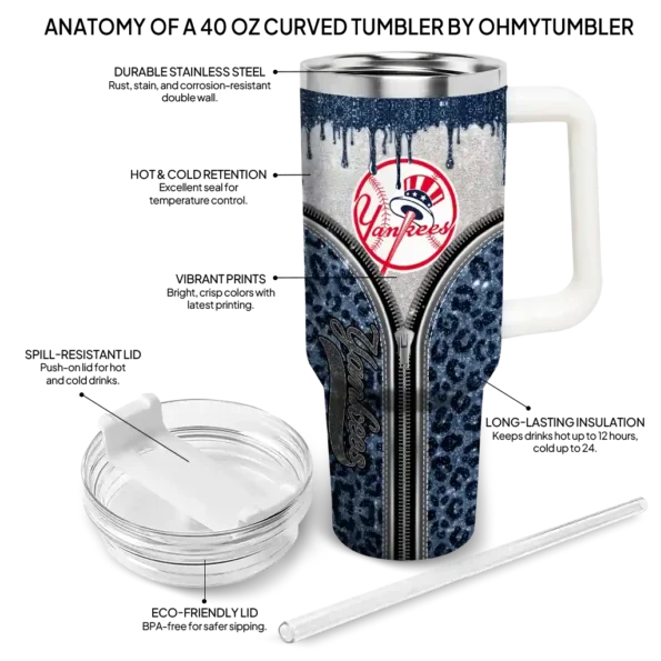 customized new york yankees leopard zipper navy curved tumbler new arrival 1.webp