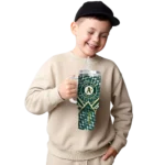 customized oakland athletics chevron angle green curved tumbler best selling 1.webp