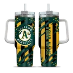 customized oakland athletics claw cut green black curved tumbler best selling 1.webp