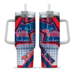 customized philadelphia phillies arrow burst blue curved tumbler best selling 1.webp