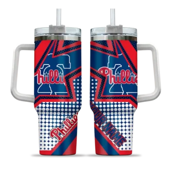 customized philadelphia phillies arrow burst blue curved tumbler best selling 1.webp