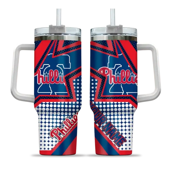 customized philadelphia phillies arrow burst blue curved tumbler best selling 1.webp