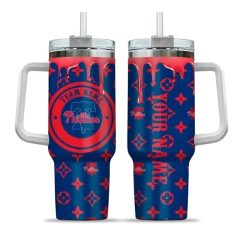 customized philadelphia phillies bullseye drips blue curved tumbler best selling 1.webp