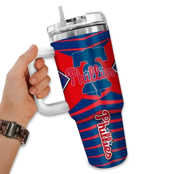 customized philadelphia phillies chevron layers blue curved tumbler fashion forward 1.webp
