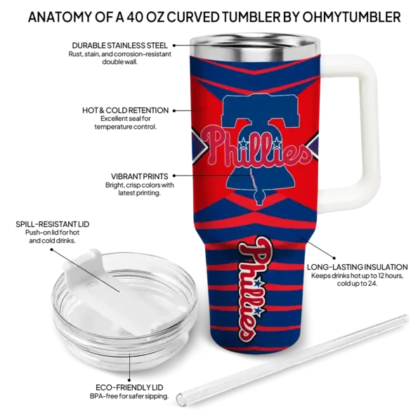 customized philadelphia phillies chevron layers blue curved tumbler new arrival 1.webp