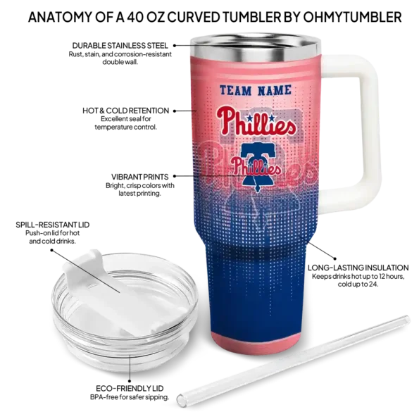 customized philadelphia phillies gradient dots blue curved tumbler new arrival 1.webp